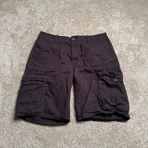BLACK LEVI'S WHITE TAB CARGO SHORTS